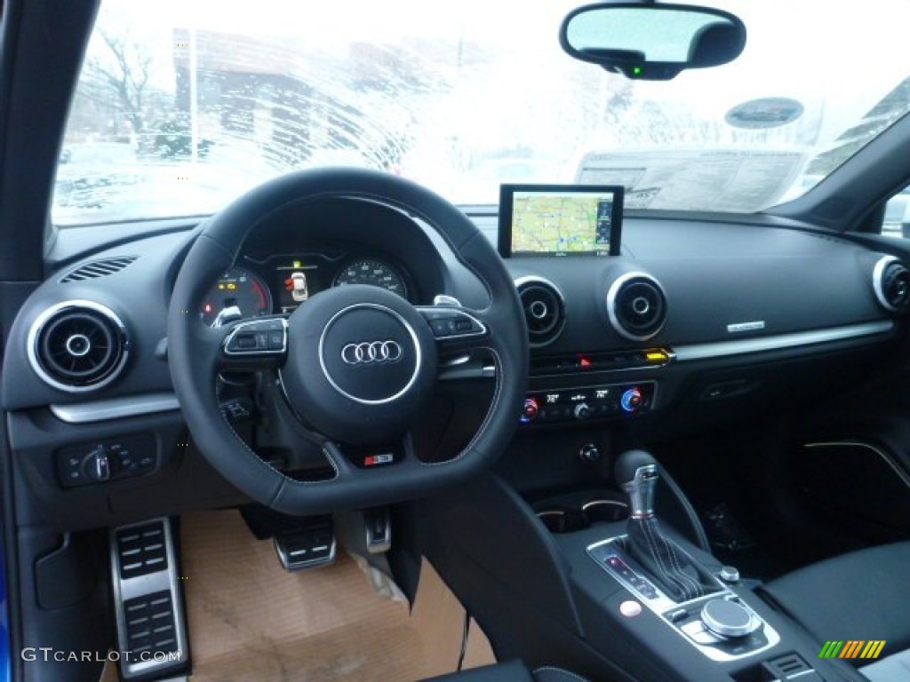 2015 Audi S3 2.0T Premium Plus quattro Titanium Gray/Black Silver Dashboard Photo #100739396