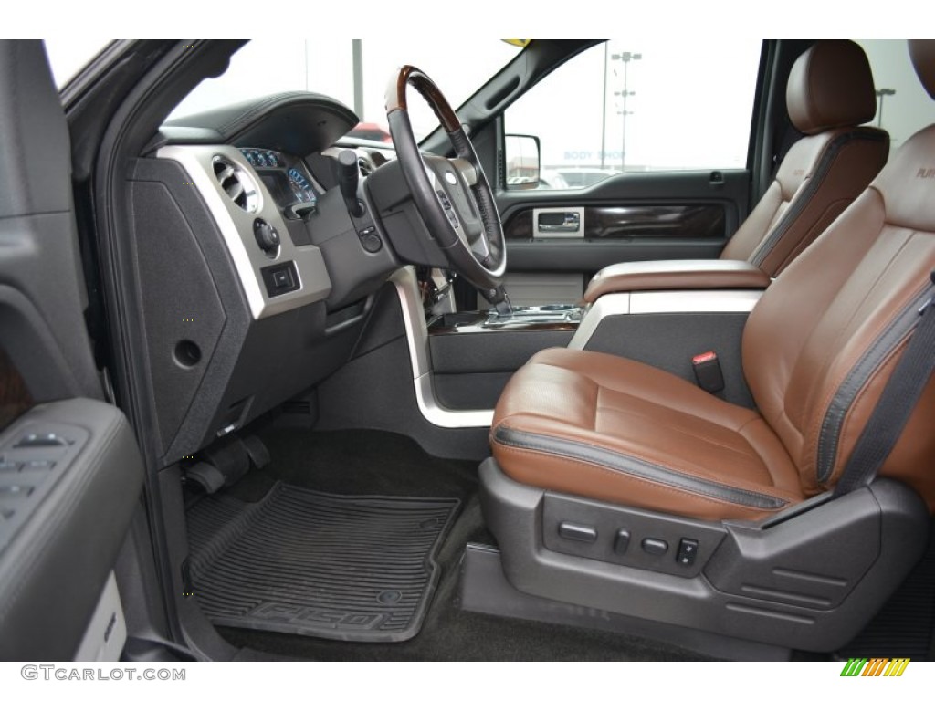 2013 F150 Platinum SuperCrew 4x4 - Tuxedo Black Metallic / Platinum Unique Pecan Leather photo #9