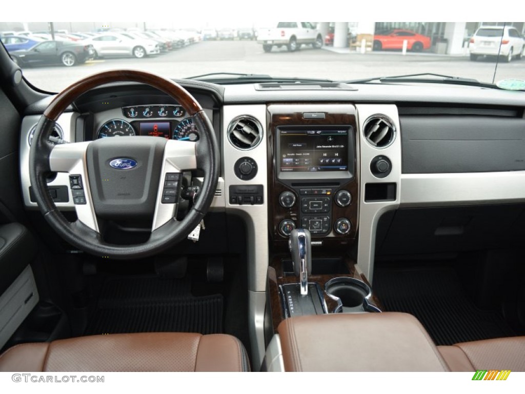 2013 F150 Platinum SuperCrew 4x4 - Tuxedo Black Metallic / Platinum Unique Pecan Leather photo #12