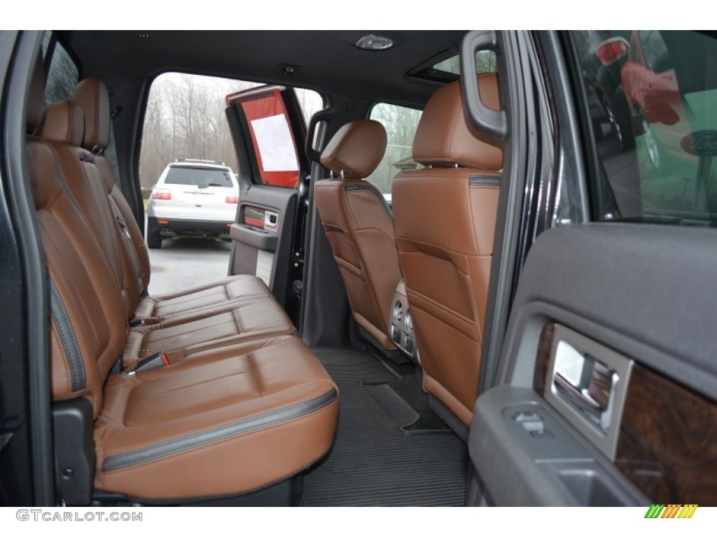 2013 F150 Platinum SuperCrew 4x4 - Tuxedo Black Metallic / Platinum Unique Pecan Leather photo #14