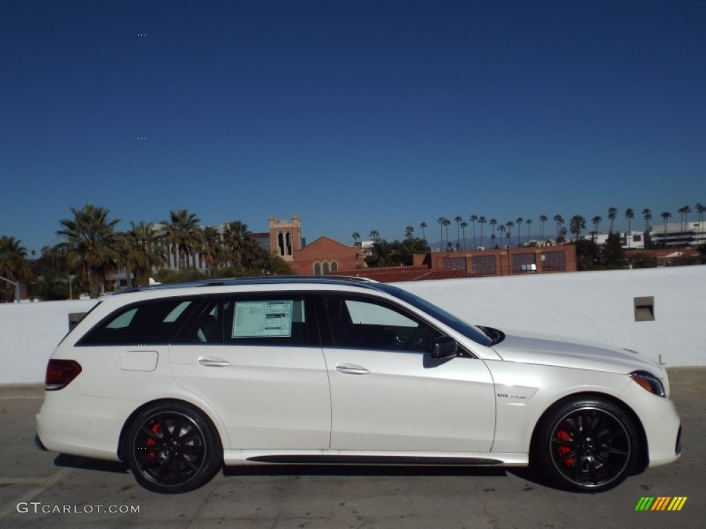 designo Diamond White Metallic 2015 Mercedes-Benz E 63 AMG S 4Matic Wagon Exterior Photo #100748675