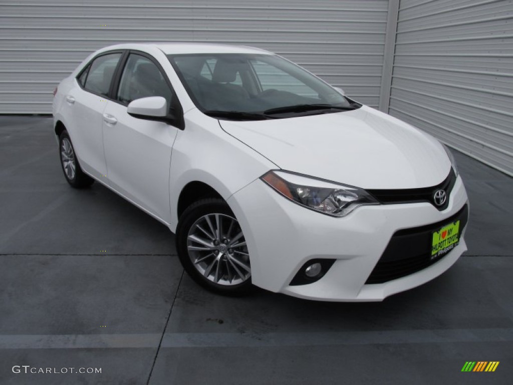 2014 Corolla LE - Super White / Ash photo #1
