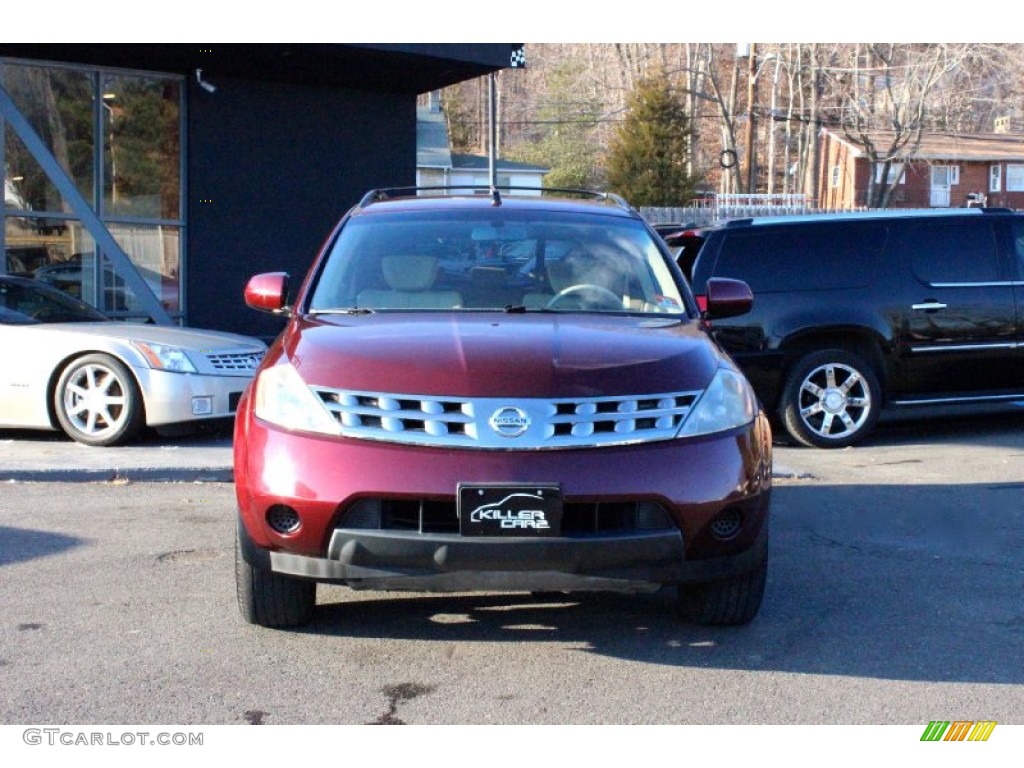 2005 Murano S AWD - Merlot Metallic / Cafe Latte photo #2