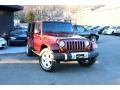 2008 Red Rock Crystal Pearl Jeep Wrangler Unlimited Sahara 4x4  photo #1