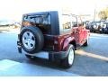 2008 Red Rock Crystal Pearl Jeep Wrangler Unlimited Sahara 4x4  photo #7