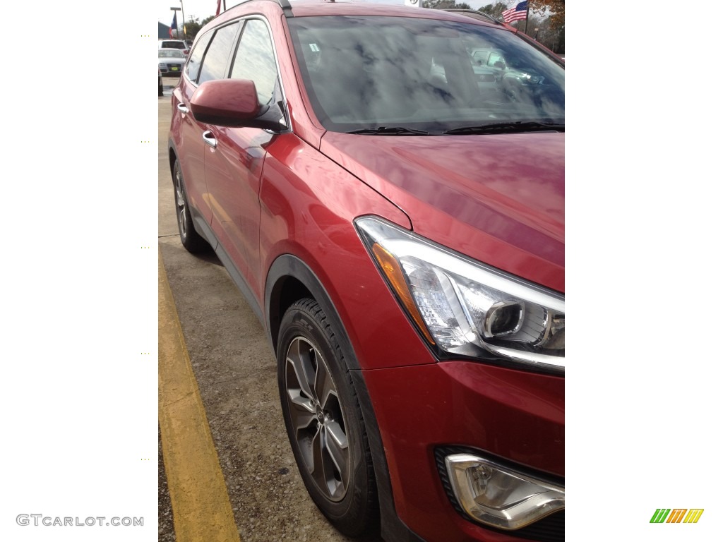 2014 Santa Fe GLS AWD - Regal Red Pearl / Beige photo #1