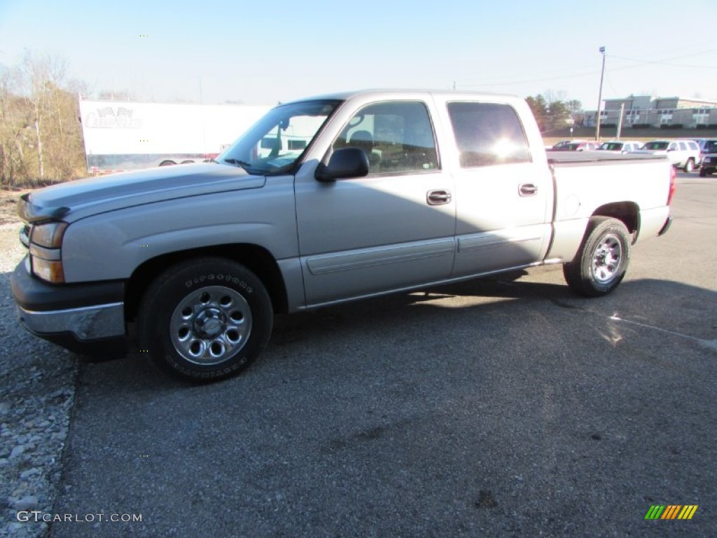 2006 Silverado 1500 LS Crew Cab - Silver Birch Metallic / Dark Charcoal photo #8