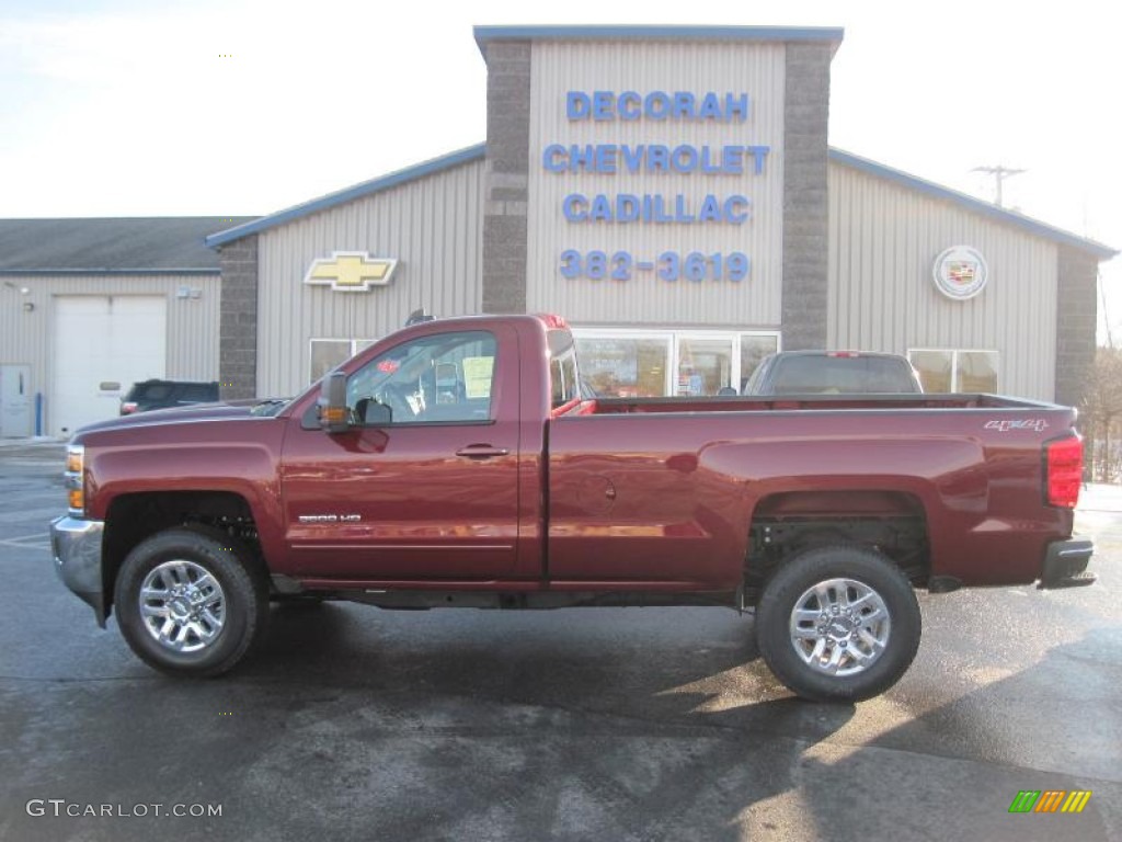 2015 Silverado 3500HD LT Regular Cab 4x4 - Deep Ruby Metallic / Jet Black/Dark Ash photo #1