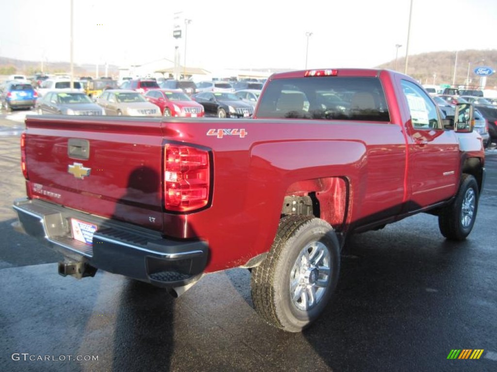 2015 Silverado 3500HD LT Regular Cab 4x4 - Deep Ruby Metallic / Jet Black/Dark Ash photo #4