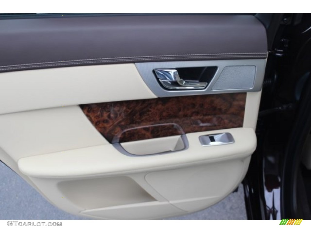 2015 Jaguar XF 3.0 Barley/Truffle Door Panel Photo #100759024