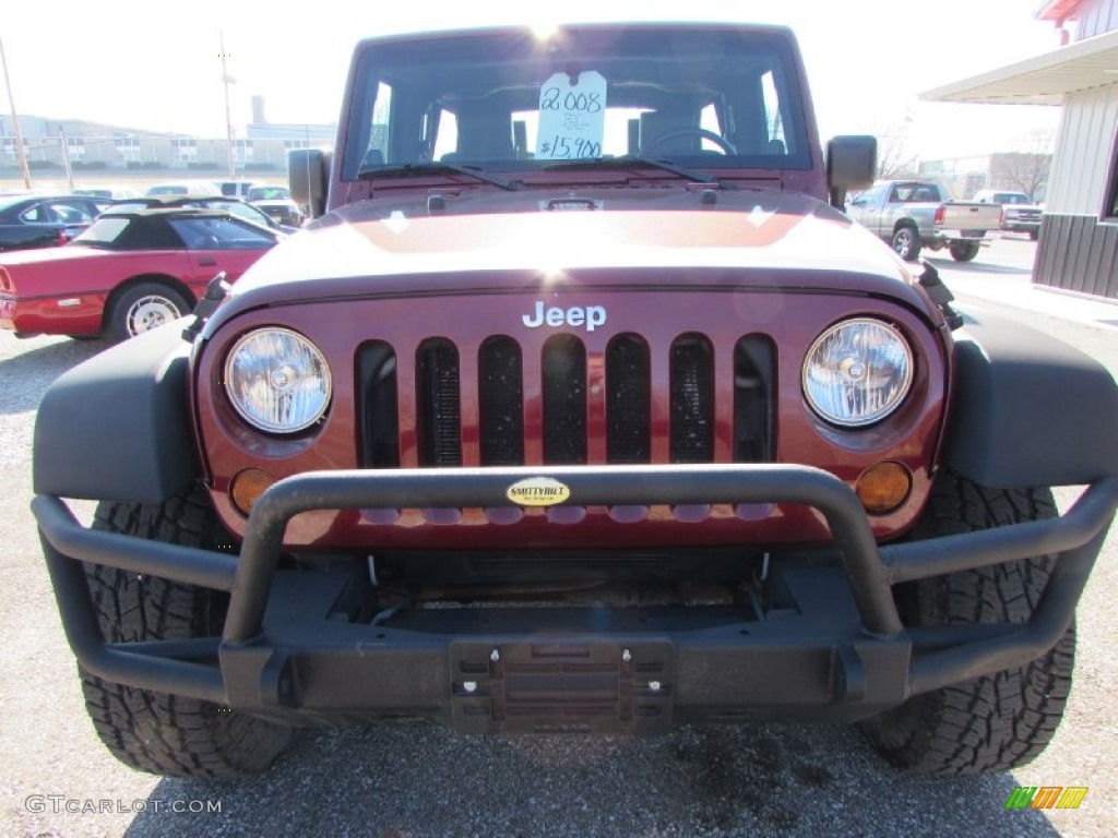 2008 Wrangler Unlimited X - Red Rock Crystal Pearl / Dark Slate Gray/Med Slate Gray photo #3
