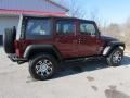 2008 Red Rock Crystal Pearl Jeep Wrangler Unlimited X  photo #6