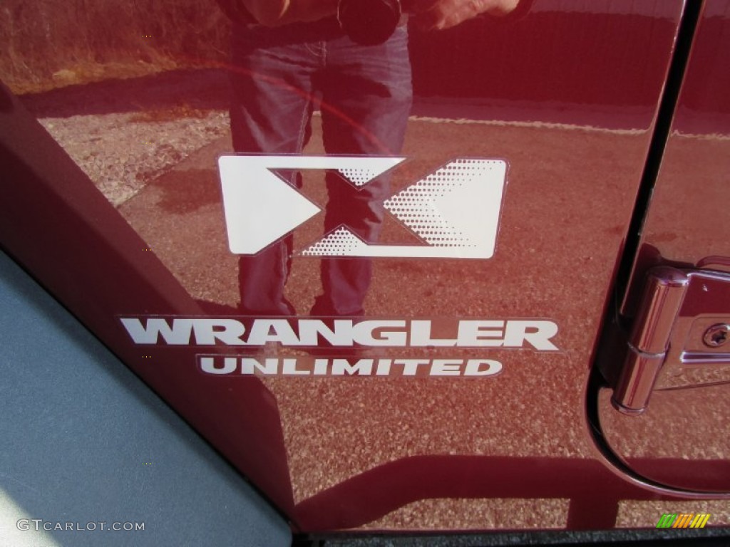 2008 Wrangler Unlimited X - Red Rock Crystal Pearl / Dark Slate Gray/Med Slate Gray photo #11