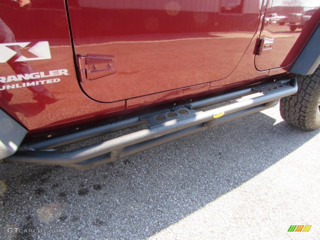 2008 Wrangler Unlimited X - Red Rock Crystal Pearl / Dark Slate Gray/Med Slate Gray photo #12