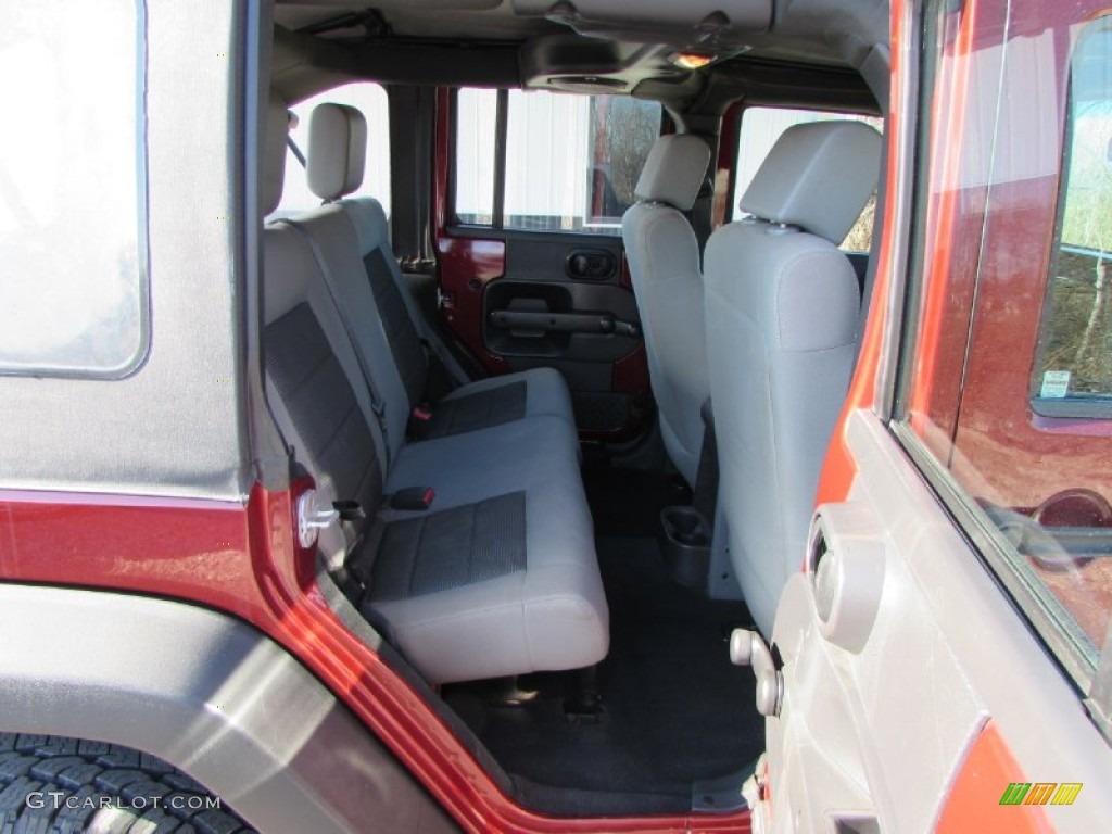 2008 Wrangler Unlimited X - Red Rock Crystal Pearl / Dark Slate Gray/Med Slate Gray photo #16