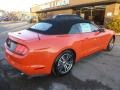 2015 Competition Orange Ford Mustang EcoBoost Premium Convertible  photo #3
