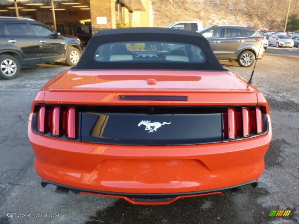 2015 Mustang EcoBoost Premium Convertible - Competition Orange / Ceramic photo #4