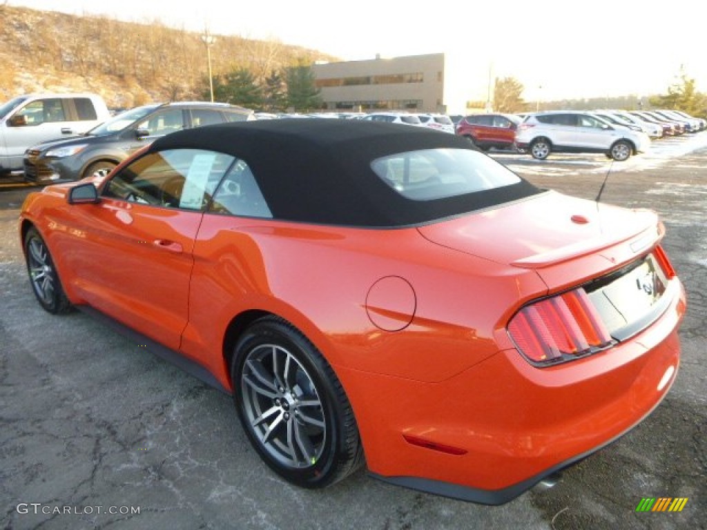 2015 Mustang EcoBoost Premium Convertible - Competition Orange / Ceramic photo #5