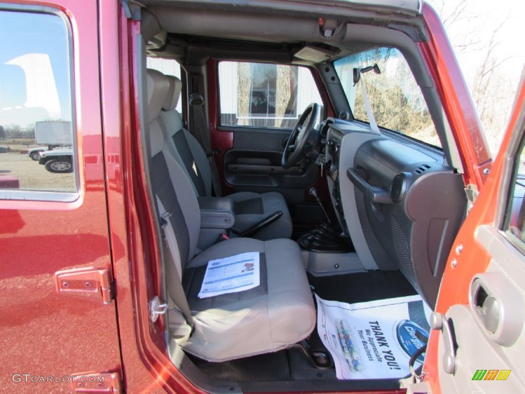 2008 Wrangler Unlimited X - Red Rock Crystal Pearl / Dark Slate Gray/Med Slate Gray photo #21
