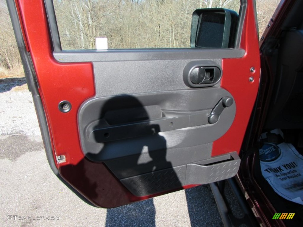 2008 Wrangler Unlimited X - Red Rock Crystal Pearl / Dark Slate Gray/Med Slate Gray photo #27
