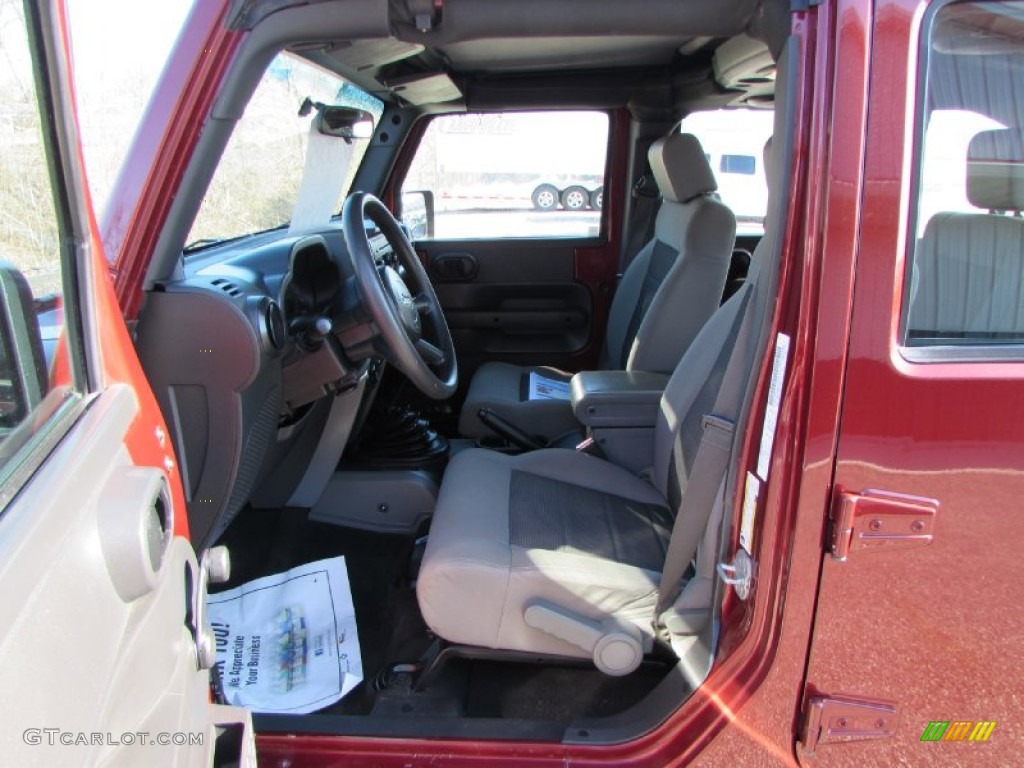 2008 Wrangler Unlimited X - Red Rock Crystal Pearl / Dark Slate Gray/Med Slate Gray photo #28