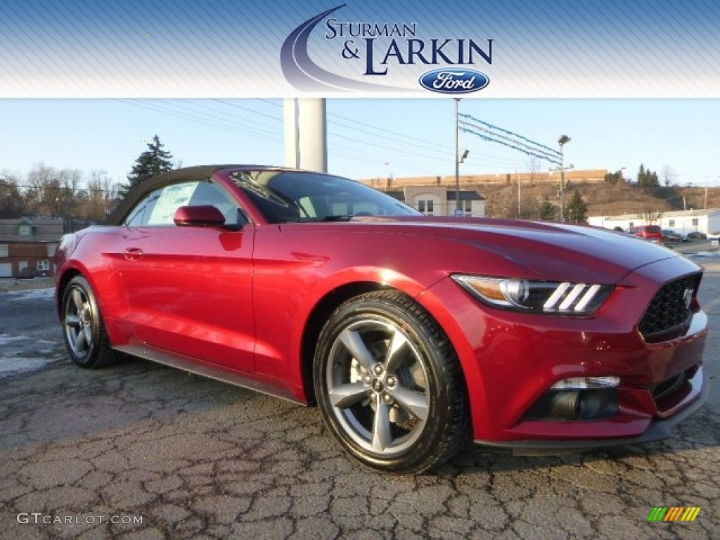 2015 Mustang V6 Convertible - Ruby Red Metallic / Ebony photo #1