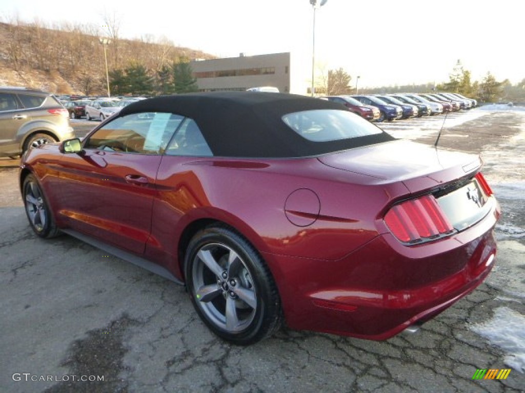 2015 Mustang V6 Convertible - Ruby Red Metallic / Ebony photo #4