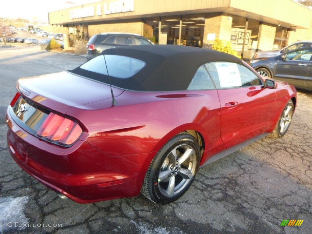 2015 Mustang V6 Convertible - Ruby Red Metallic / Ebony photo #6