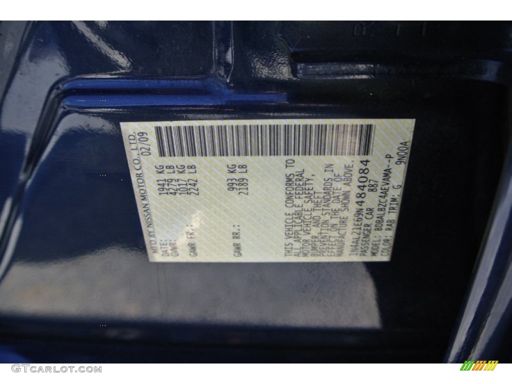2009 Altima 2.5 S - Navy Blue Metallic / Charcoal photo #7