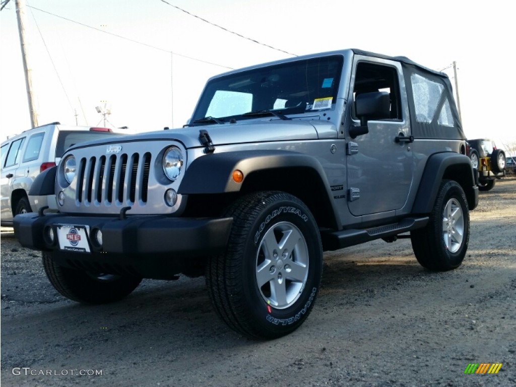 2015 Billet Silver Metallic Jeep Wrangler Sport 4x4 #100751087 Photo #2 ...