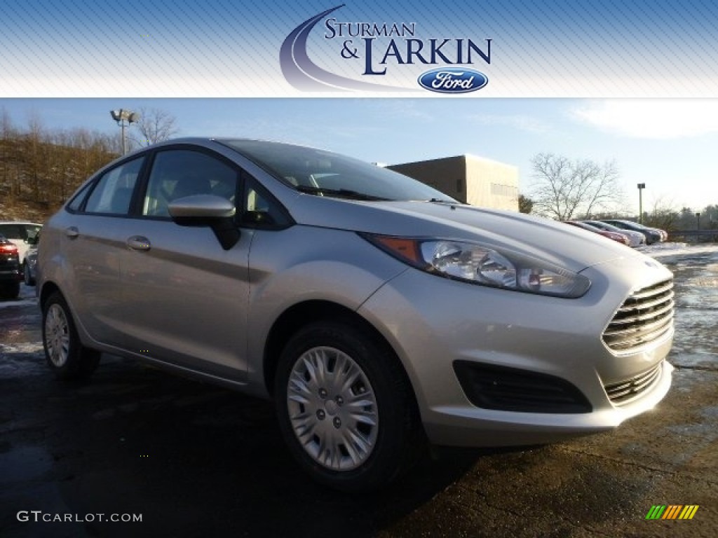 2015 Fiesta S Sedan - Ingot Silver Metallic / Charcoal Black photo #1
