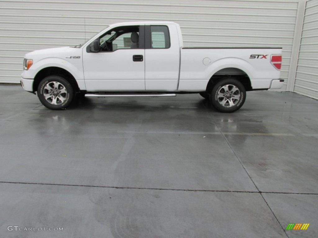 2014 F150 STX SuperCab - Oxford White / Steel Grey photo #6