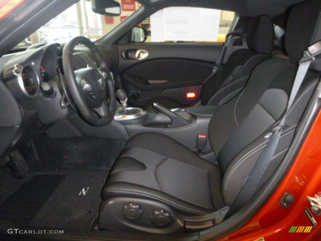 Black Interior 2015 Nissan 370Z Sport Coupe Photo #100768051