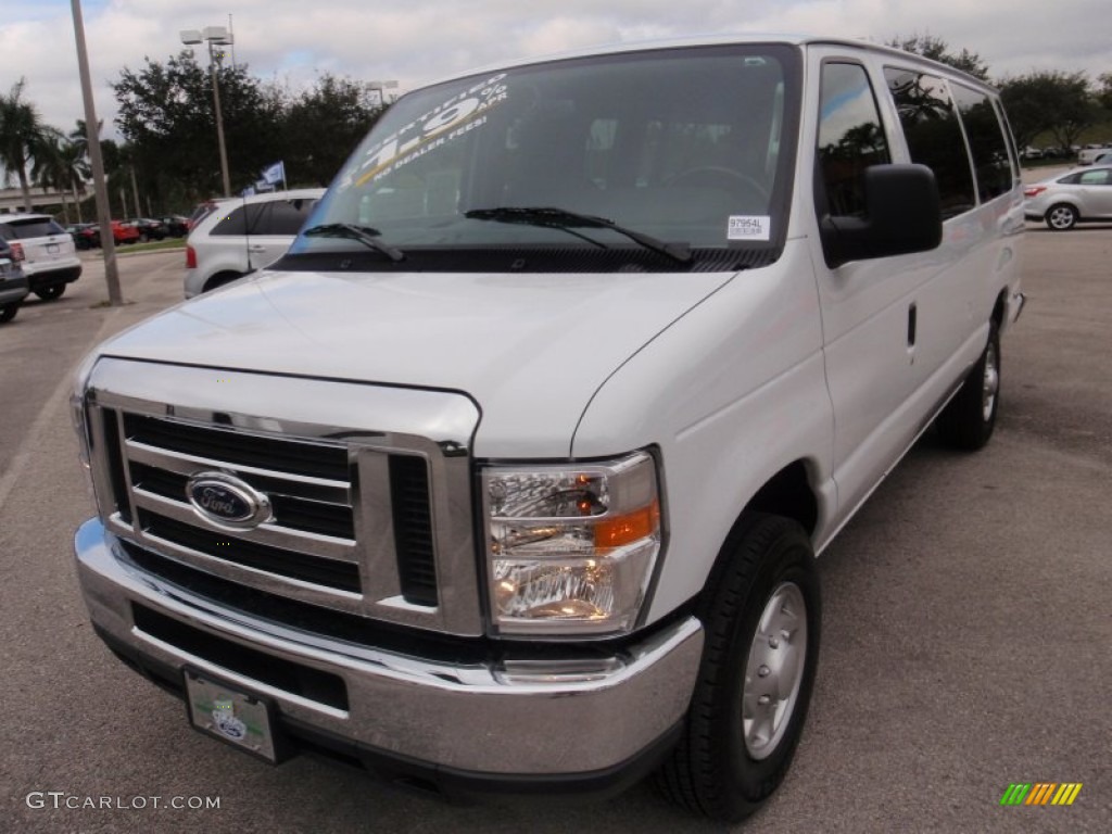 2014 E-Series Van E350 XLT Extended 15 Passenger Van - Oxford White / Medium Flint photo #14