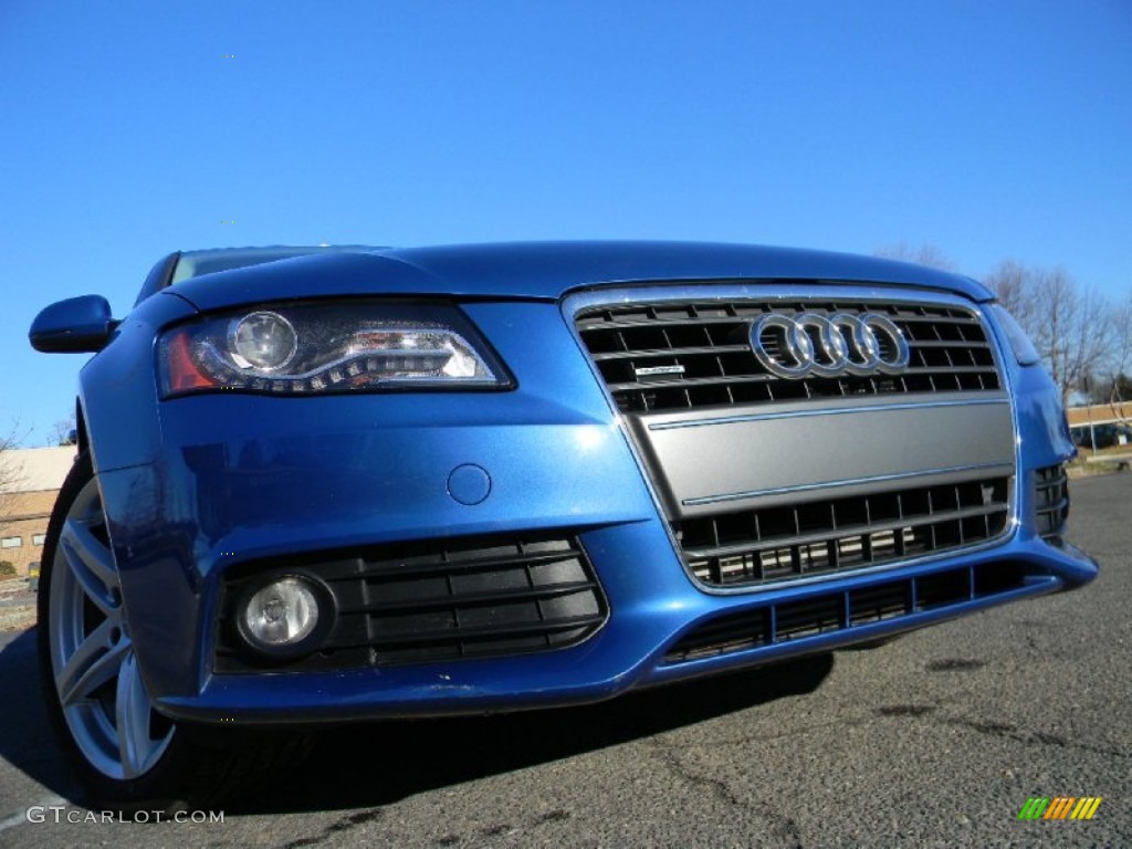 2009 A4 2.0T Premium quattro Sedan - Aruba Blue Pearl Effect / Light Grey photo #1