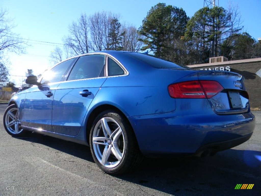 2009 A4 2.0T Premium quattro Sedan - Aruba Blue Pearl Effect / Light Grey photo #8