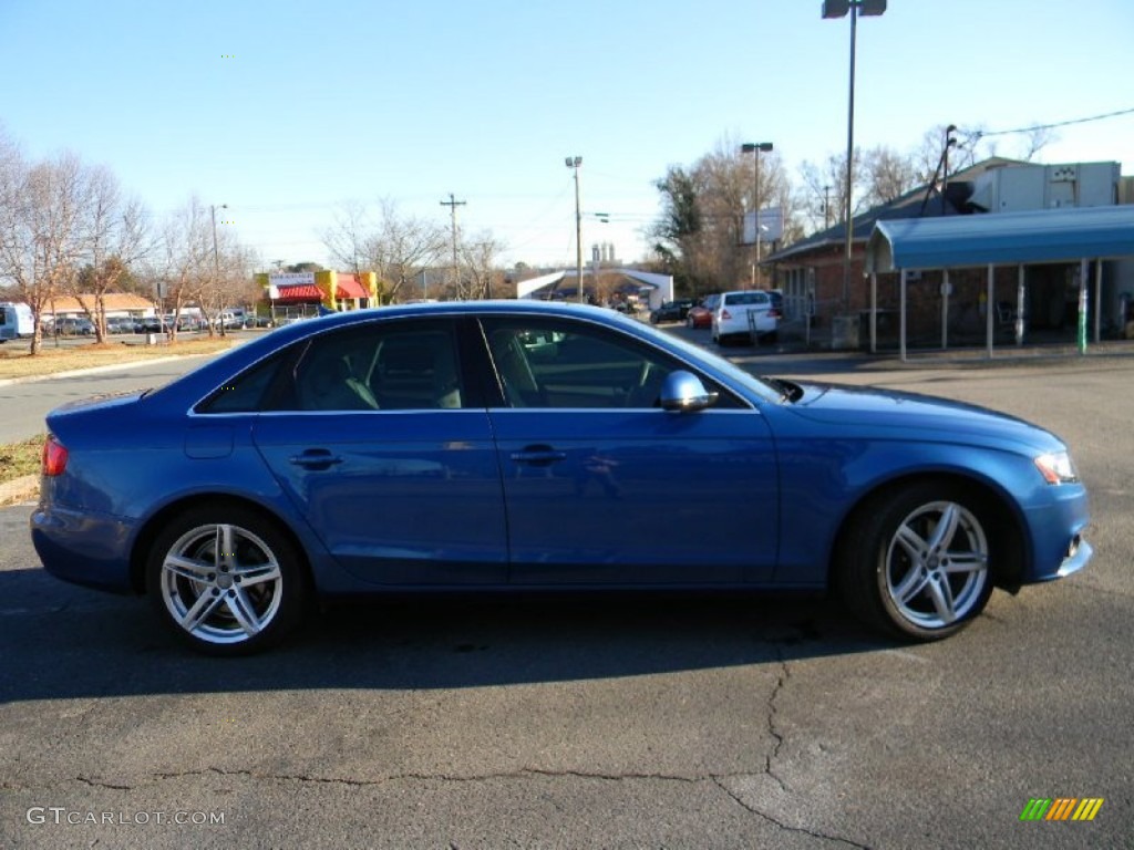 2009 A4 2.0T Premium quattro Sedan - Aruba Blue Pearl Effect / Light Grey photo #11