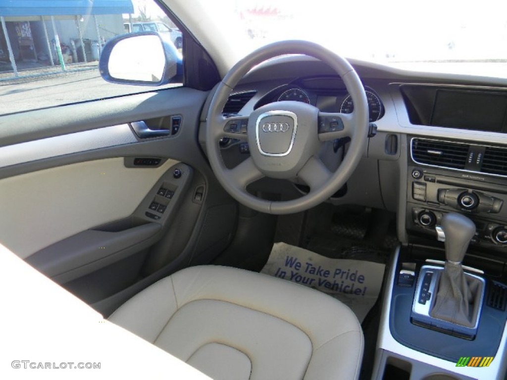 2009 A4 2.0T Premium quattro Sedan - Aruba Blue Pearl Effect / Light Grey photo #12