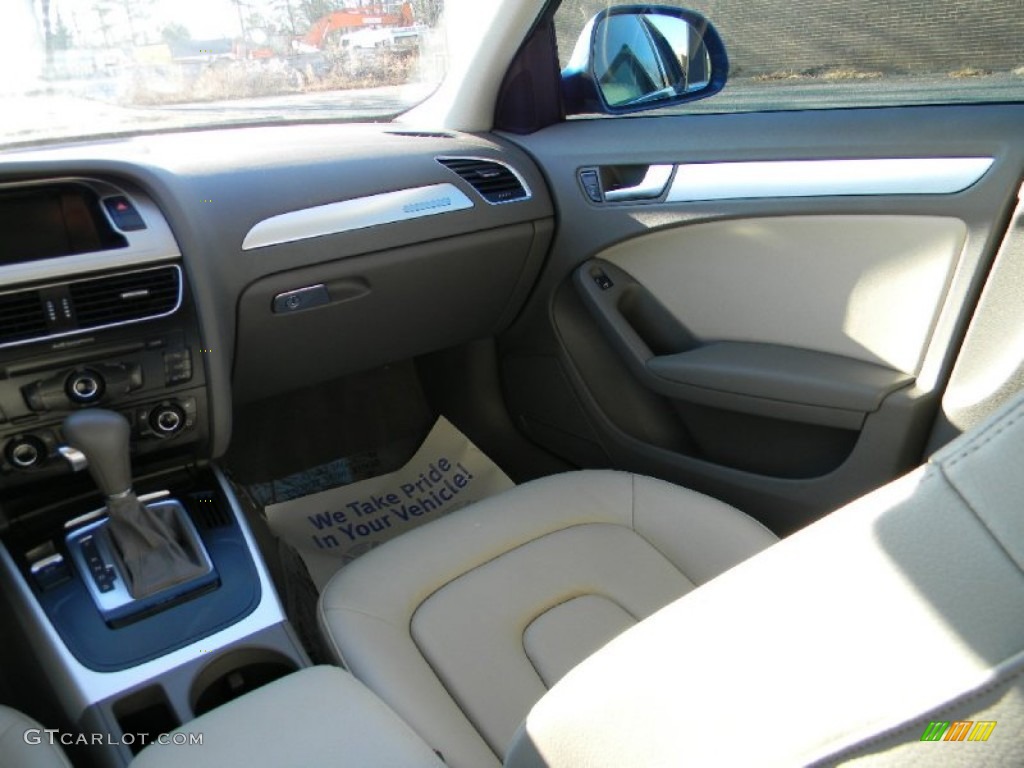 2009 A4 2.0T Premium quattro Sedan - Aruba Blue Pearl Effect / Light Grey photo #14
