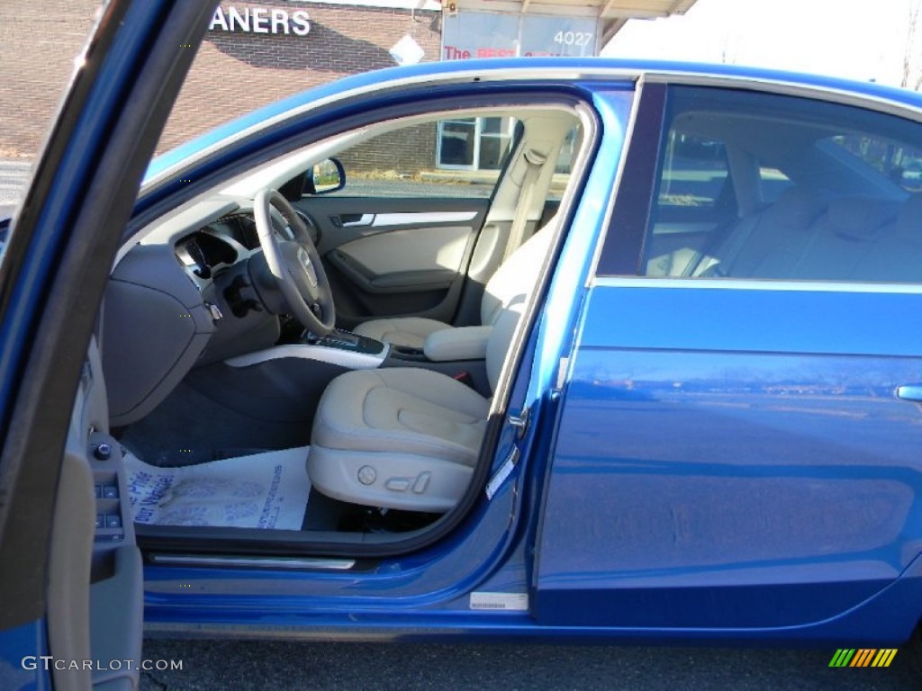 2009 A4 2.0T Premium quattro Sedan - Aruba Blue Pearl Effect / Light Grey photo #16