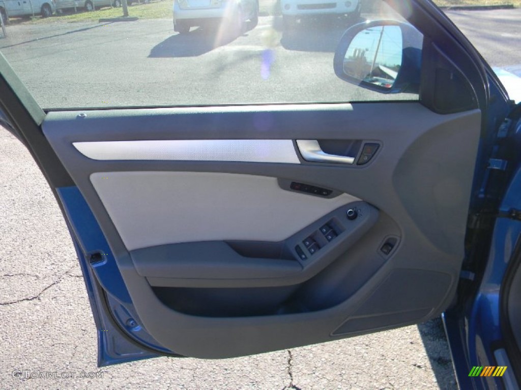 2009 A4 2.0T Premium quattro Sedan - Aruba Blue Pearl Effect / Light Grey photo #17