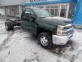 Rainforest Green Metallic - Silverado 3500HD WT Regular Cab 4x4 Chassis Photo No. 3