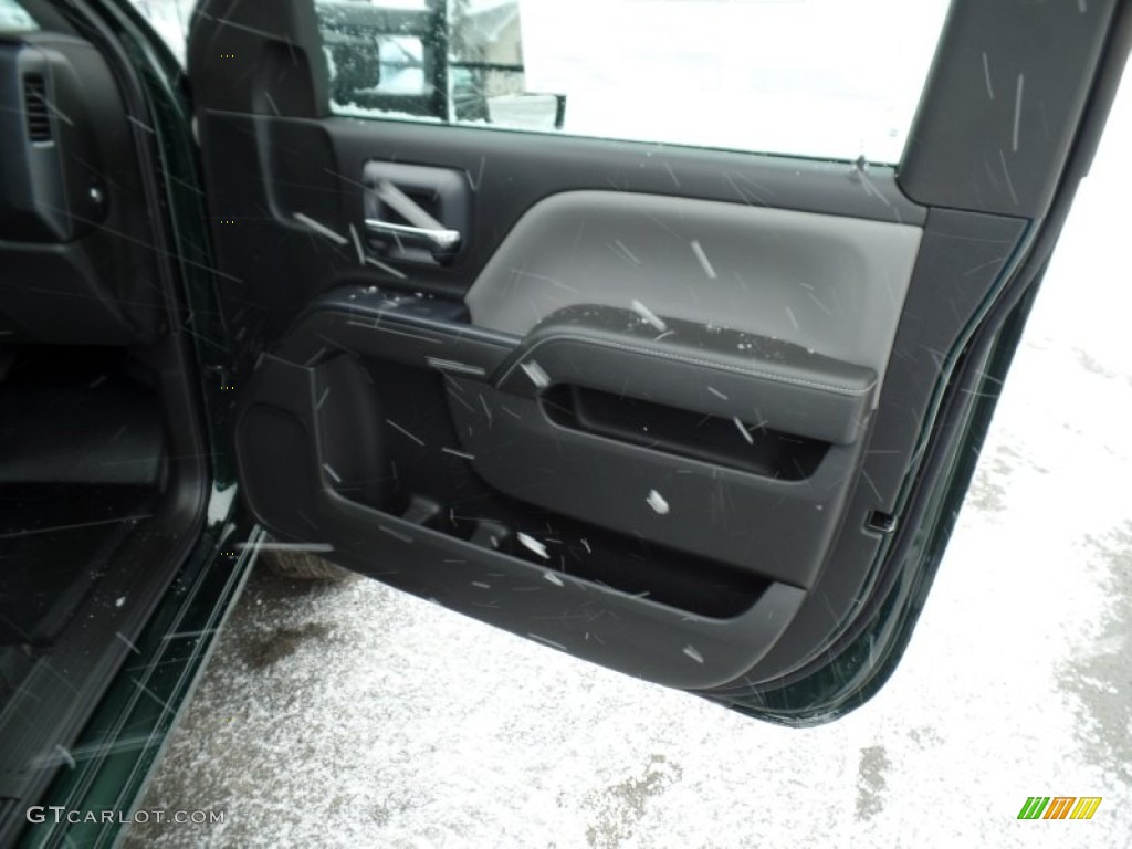 2015 Chevrolet Silverado 3500HD WT Regular Cab 4x4 Chassis Jet Black/Dark Ash Door Panel Photo #100776649