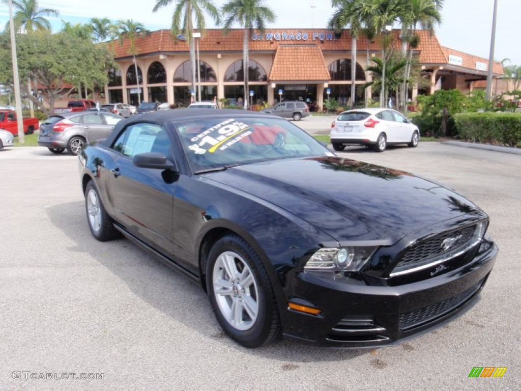 2014 Mustang V6 Convertible - Black / Charcoal Black photo #1