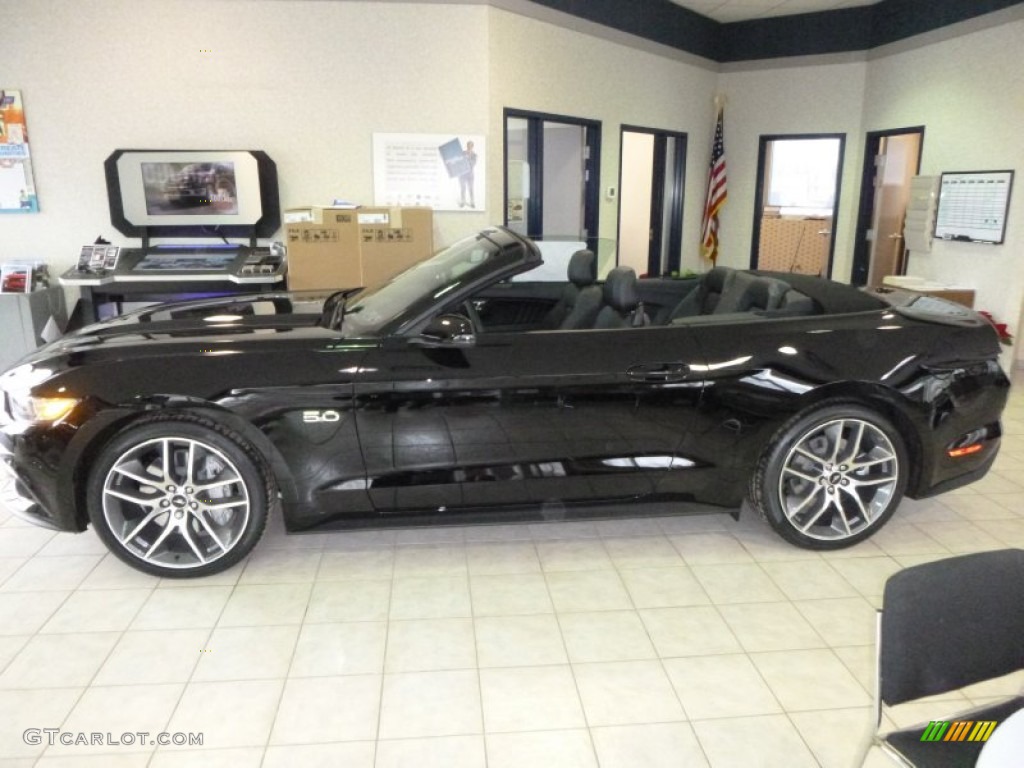 2015 Mustang GT Premium Convertible - Black / Ebony photo #2