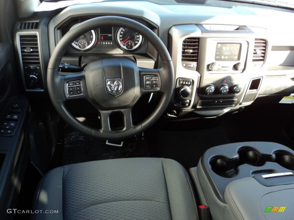 2015 1500 Express Quad Cab 4x4 - Black / Black/Diesel Gray photo #4