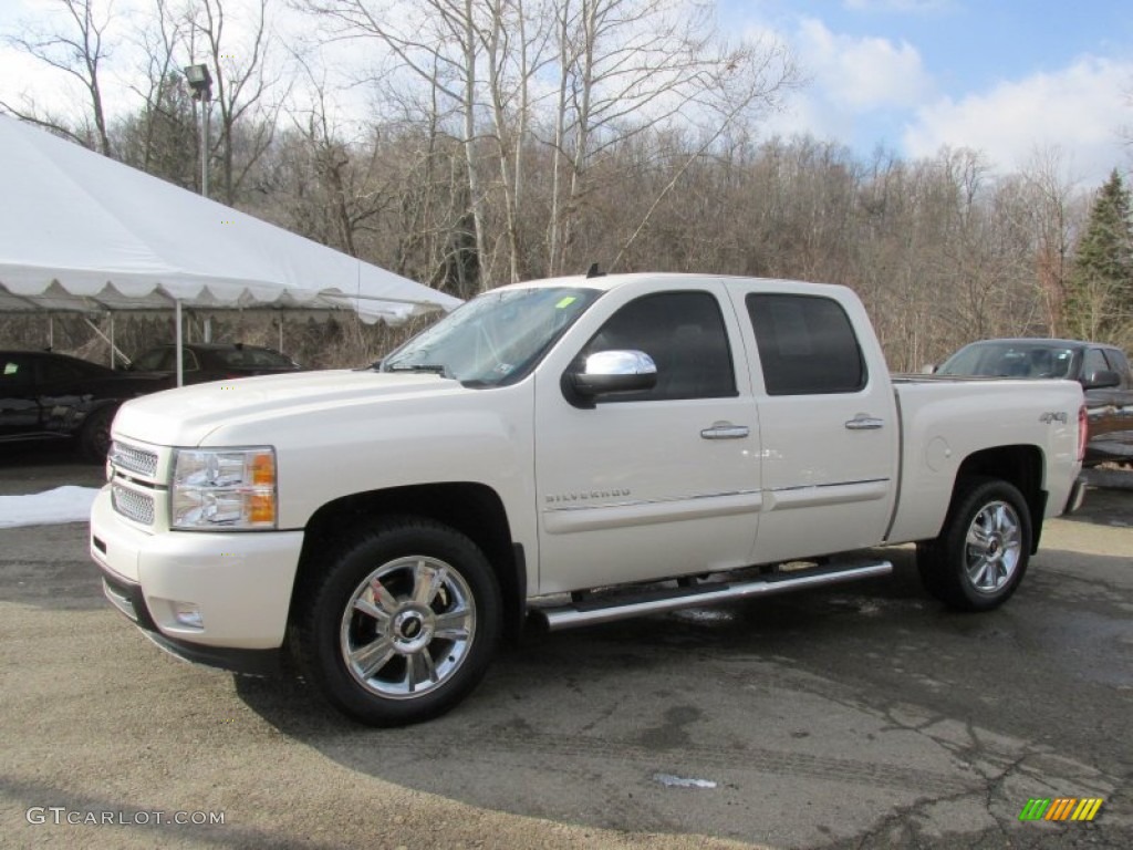 2013 Silverado 1500 LTZ Crew Cab 4x4 - White Diamond Tricoat / Ebony photo #1