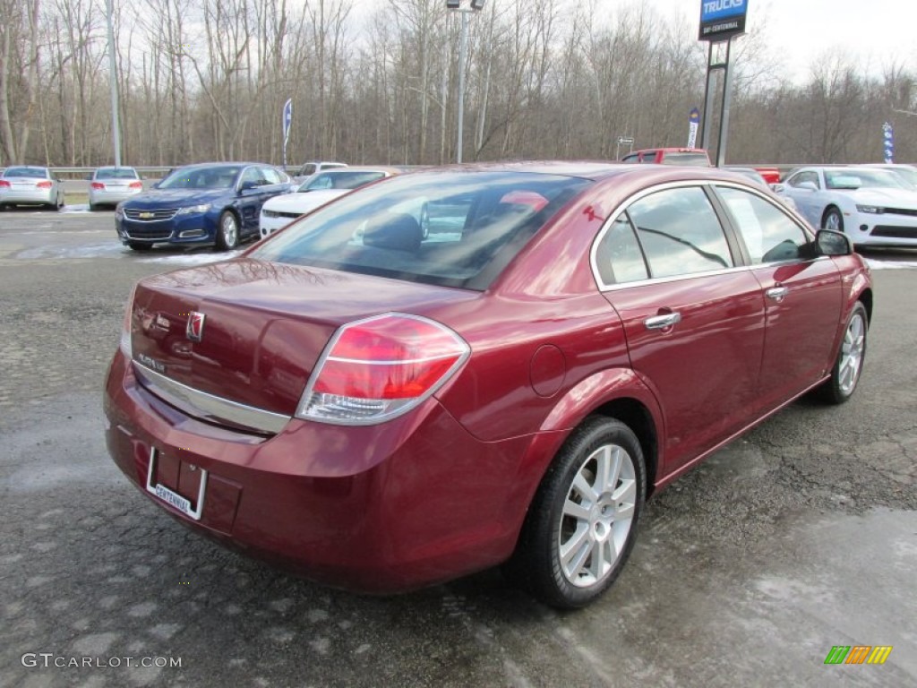 2009 Aura XR - Red Jewel Tintcoat / Black photo #6