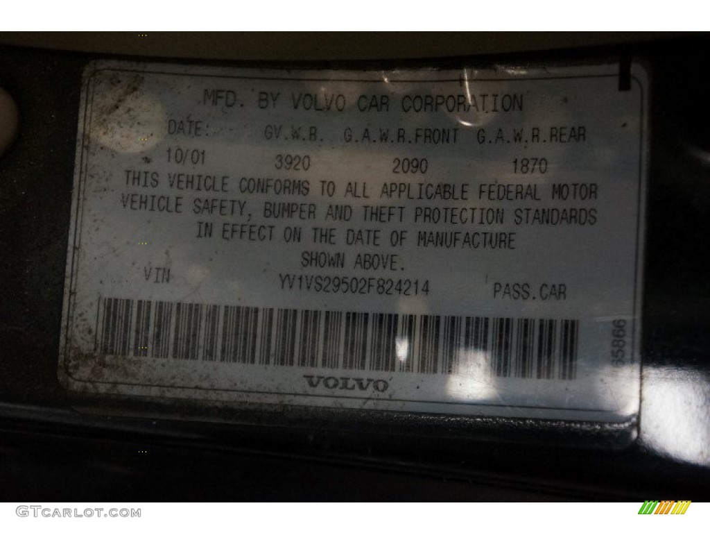 2002 S40 1.9T - Black Sapphire Metallic / Taupe/Light Taupe photo #14