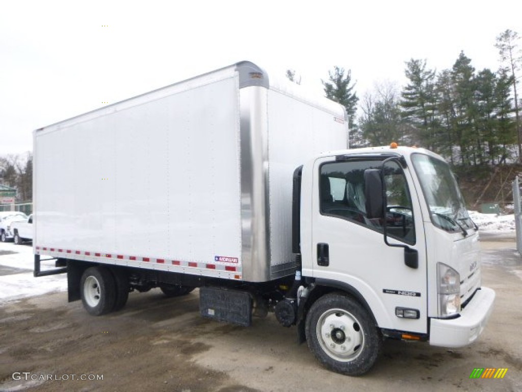 White 2015 Isuzu N Series Truck NQR Moving Truck Exterior Photo #100785557